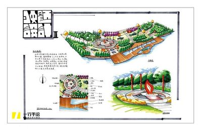 濱水休閑綠地景觀快題設(shè)計案例解析 - 景觀考研快題學(xué)習(xí) - 一行手繪培訓(xùn)