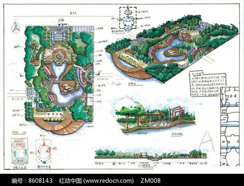 公園景觀設(shè)計手繪圖 紅動網(wǎng)