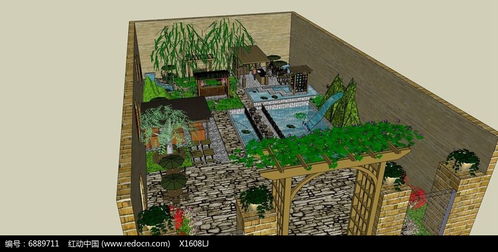 私家后花園景觀設計模型