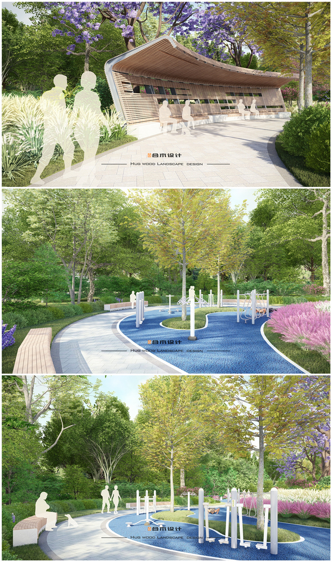 057曲線街角游園口袋市政公園景觀設計l.