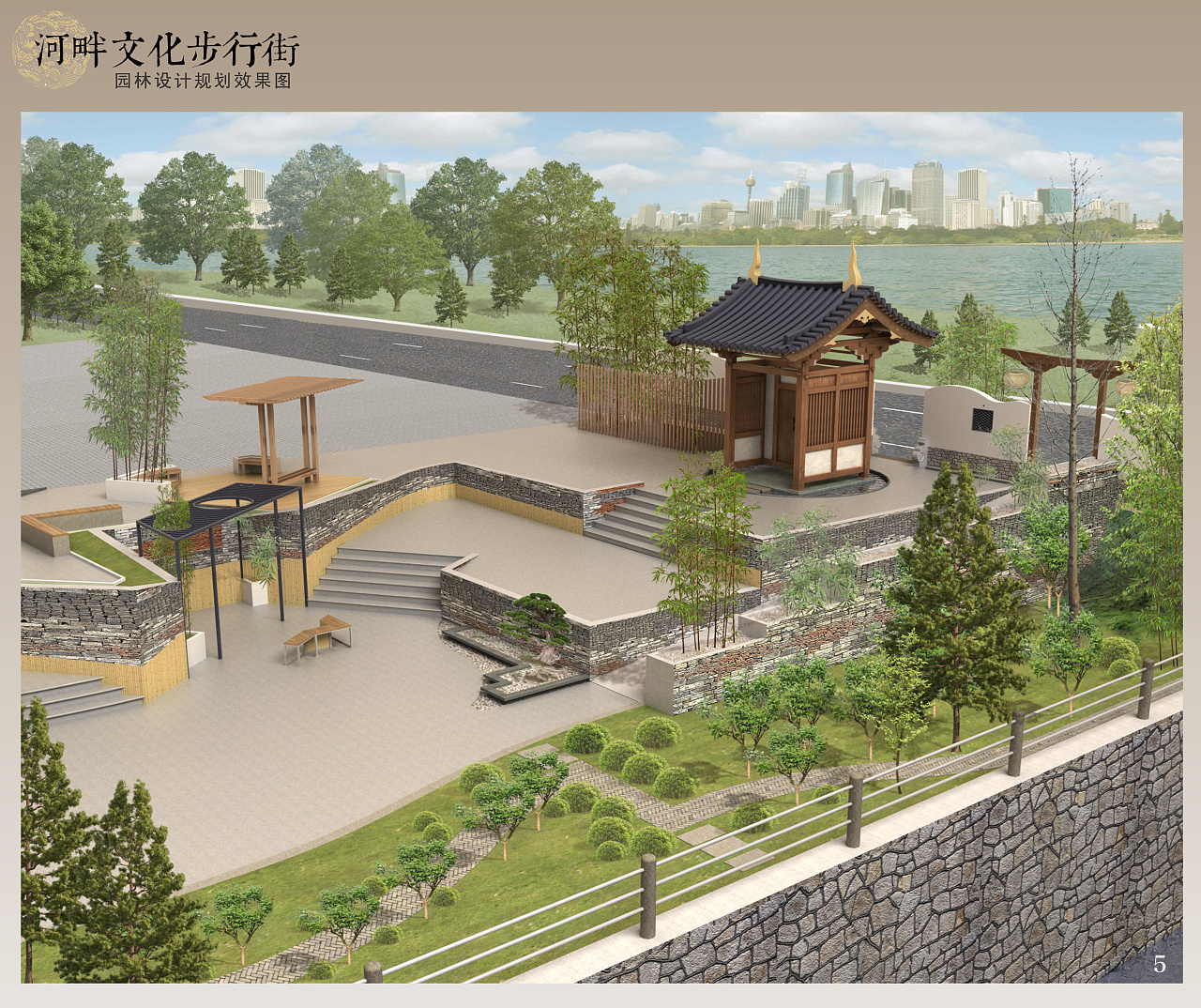 河畔文化美食街設計|空間|景觀設計|塑說即墨 